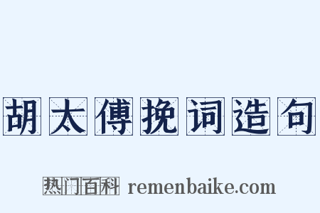 胡太傅挽词造句是什么意思的图片